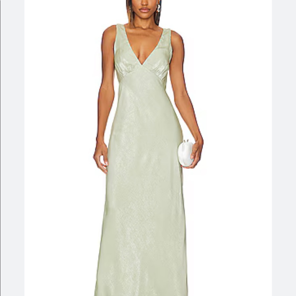 RESA sage green bridesmaid dress v - Picture 5 of 5